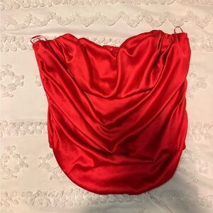 Victoria's Secret Satin Boned
Balconet Zipped Bustier Bra Red Size L